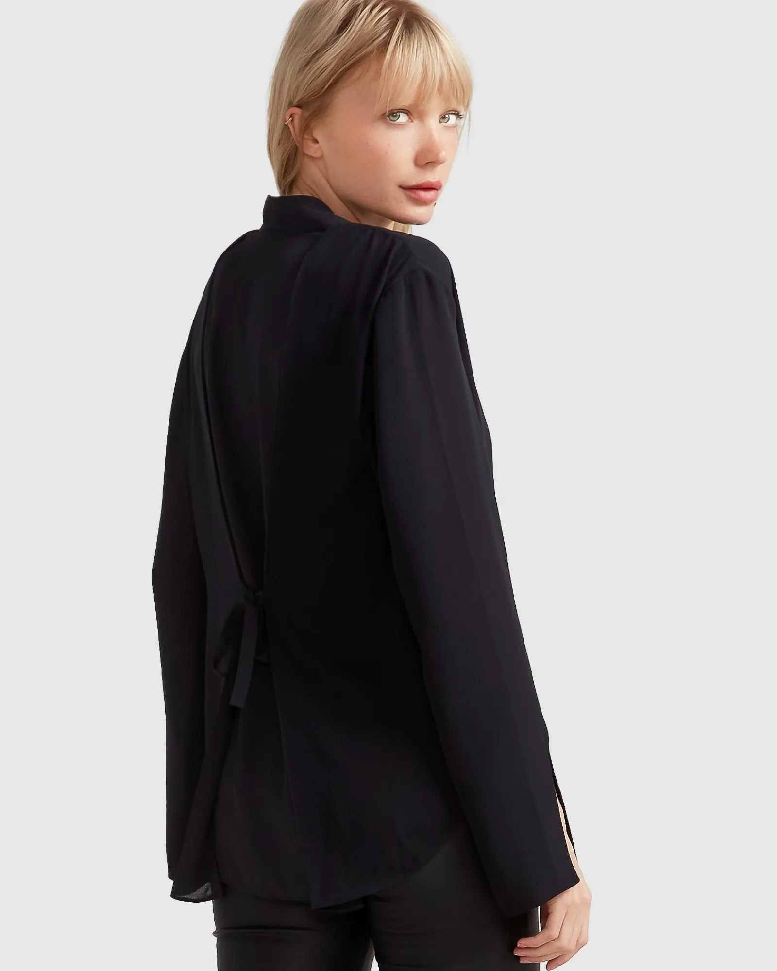 Discount Belle & Bloom Sheer Genius Lightweight Blazer - Black