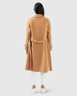New Belle & Bloom Shore To Shore Belted Wool Coat - Camel