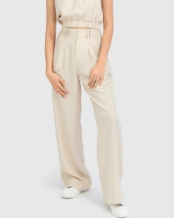 Outlet Belle & Bloom State of Play Wide Leg Pant - Sand