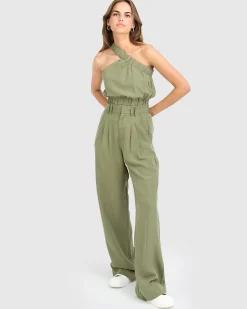 Best Belle & Bloom State of Play Wide Leg Pant - Army Green ArmyGreen
