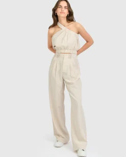Outlet Belle & Bloom State of Play Wide Leg Pant - Sand
