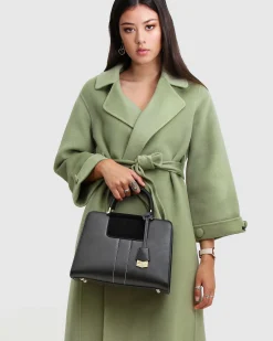 Outlet Belle & Bloom Stay Wild Oversized Wool Coat - Grass
