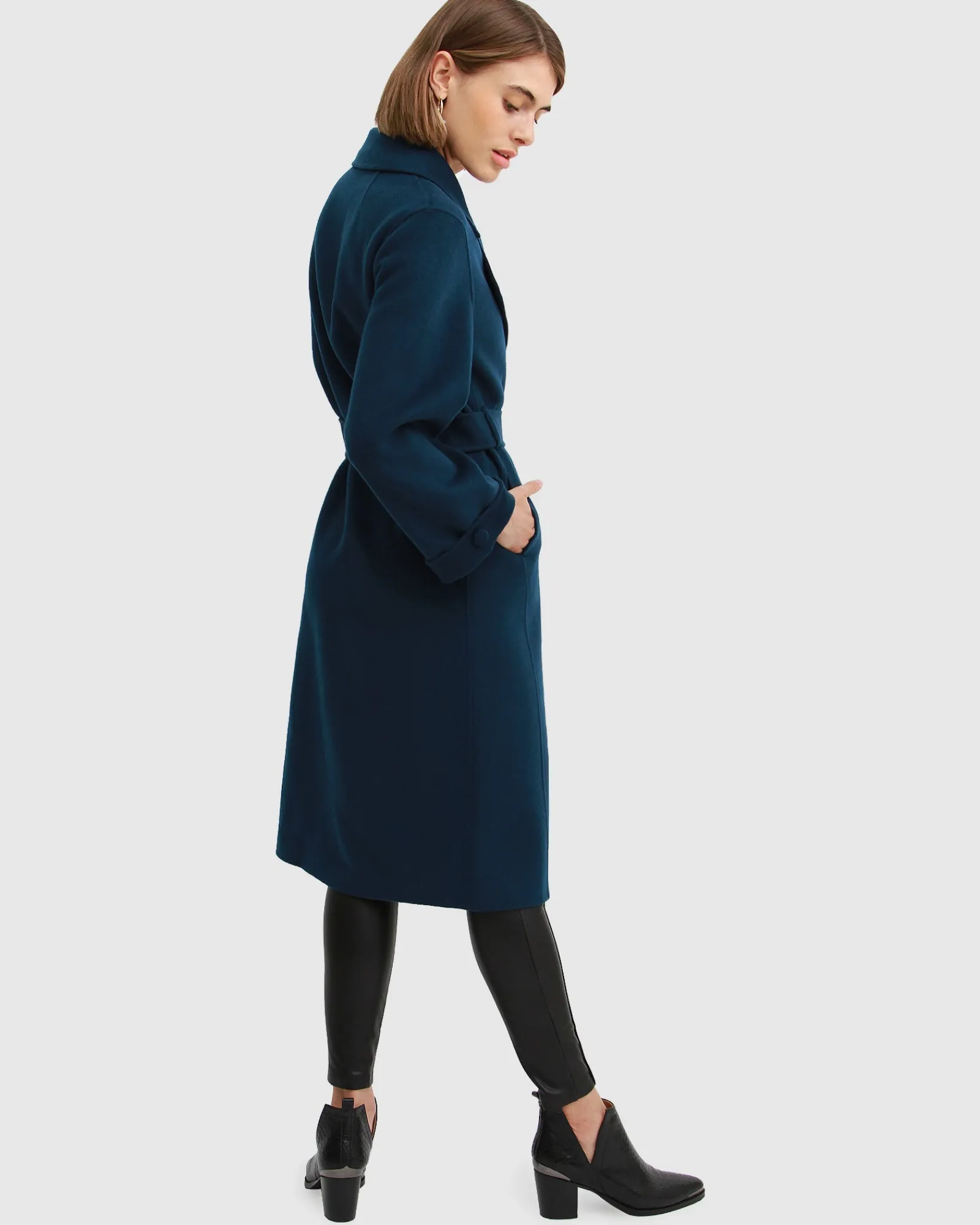 Fashion Belle & Bloom Stay Wild Oversized Wool Coat - Dark Teal DarkTeal