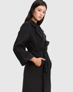 Online Belle & Bloom Stay Wild Oversized Wool Coat - Black
