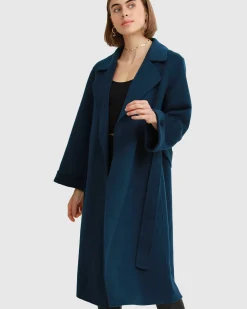 Fashion Belle & Bloom Stay Wild Oversized Wool Coat - Dark Teal DarkTeal
