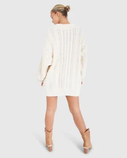 Hot Belle & Bloom Still The One Chunky Oversize Knit - Cream