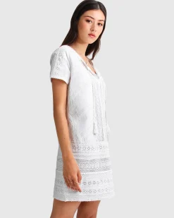 Clearance Belle & Bloom Summer Forever Mini Dress - White