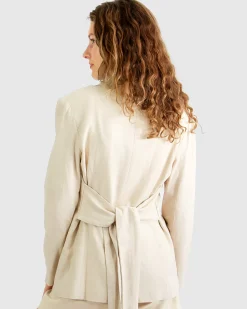 Best Belle & Bloom Synergy Wrap Blazer - Natural