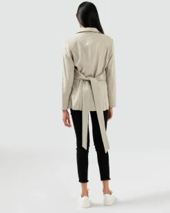 Sale Belle & Bloom Synergy Wrap Blazer - Warm Grey WarmGrey