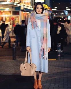 Best Belle & Bloom Tainted Love Longline Coat - Sky Blue SkyBlue