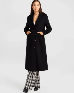 Discount Belle & Bloom Tainted Love Longline Coat - Black
