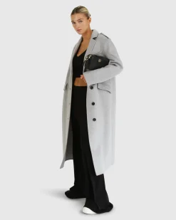 Best Belle & Bloom Tainted Love Longline Coat - Grey Marle GreyMarle