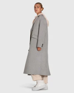 Best Belle & Bloom Tainted Love Longline Coat - Grey Marle GreyMarle