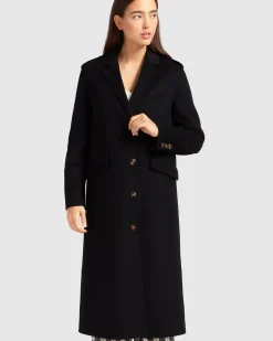 Discount Belle & Bloom Tainted Love Longline Coat - Black