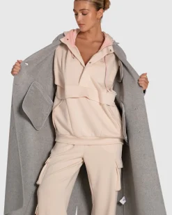 Best Belle & Bloom Tainted Love Longline Coat - Grey Marle GreyMarle