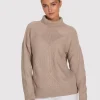 Discount Belle & Bloom The Academy Turtleneck Jumper - Oat