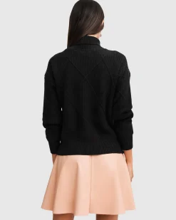 Outlet Belle & Bloom The Academy Turtleneck Jumper - Black