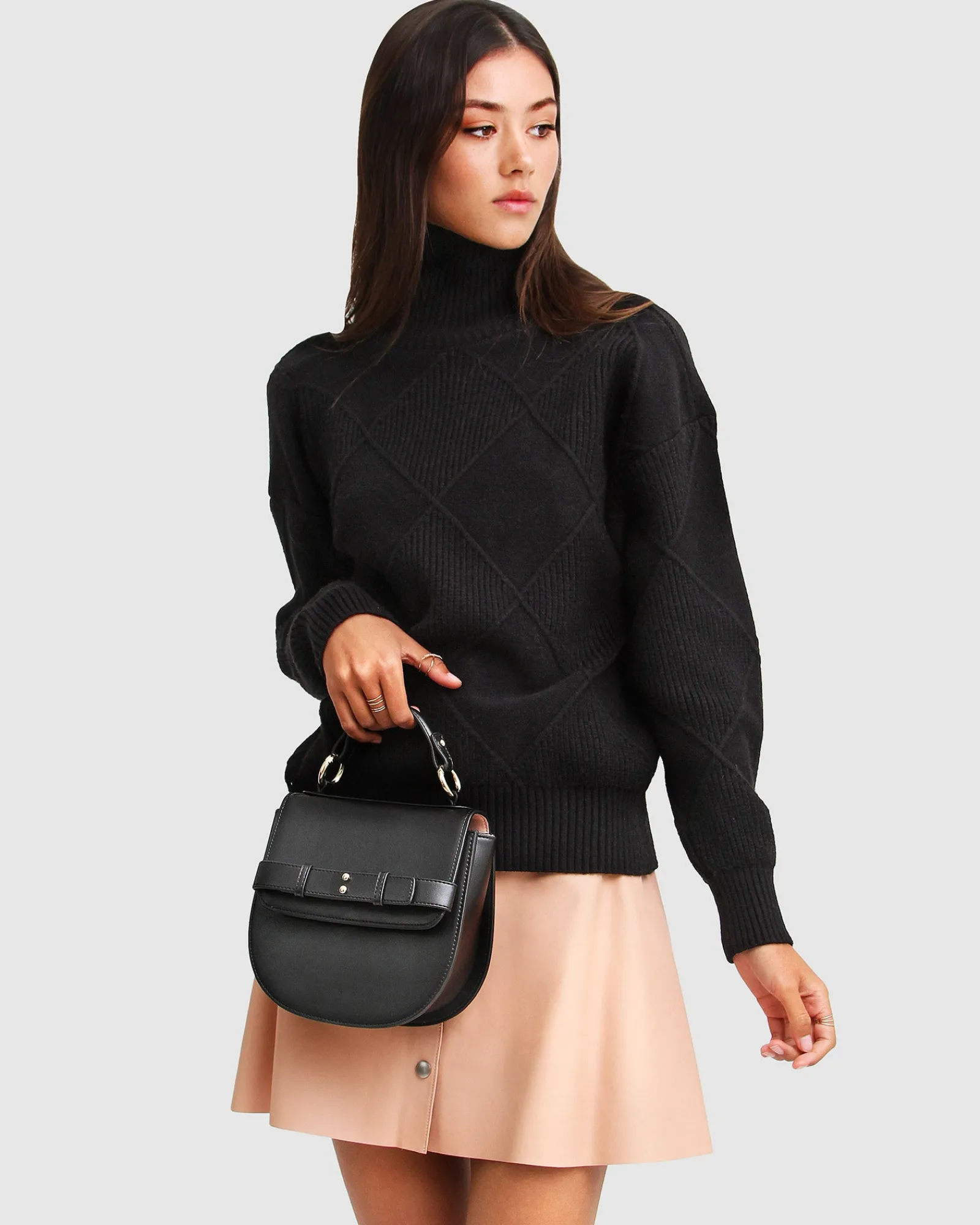 Outlet Belle & Bloom The Academy Turtleneck Jumper - Black