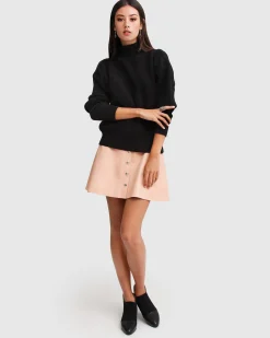 Outlet Belle & Bloom The Academy Turtleneck Jumper - Black