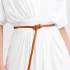 Fashion Belle & Bloom Tie The Knot Leather Belt - Brown