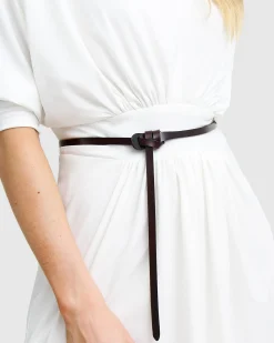 Clearance Belle & Bloom Tie The Knot Leather Belt - Espresso