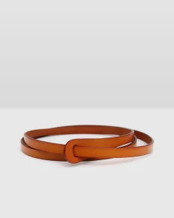 Fashion Belle & Bloom Tie The Knot Leather Belt - Brown