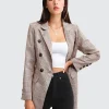 Outlet Belle & Bloom Too Cool For Work Plaid Blazer - Brown