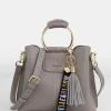 New Belle & Bloom Twilight Leather Cross-Body Bag - Grey BodyBag-Grey