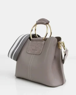 New Belle & Bloom Twilight Leather Cross-Body Bag - Grey BodyBag-Grey