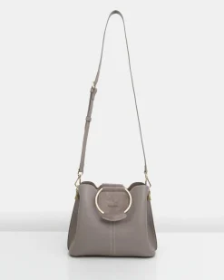 New Belle & Bloom Twilight Leather Cross-Body Bag - Grey BodyBag-Grey