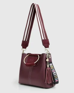 Best Belle & Bloom Twilight Leather Cross-Body Bag - Merlot BodyBag-Merlot
