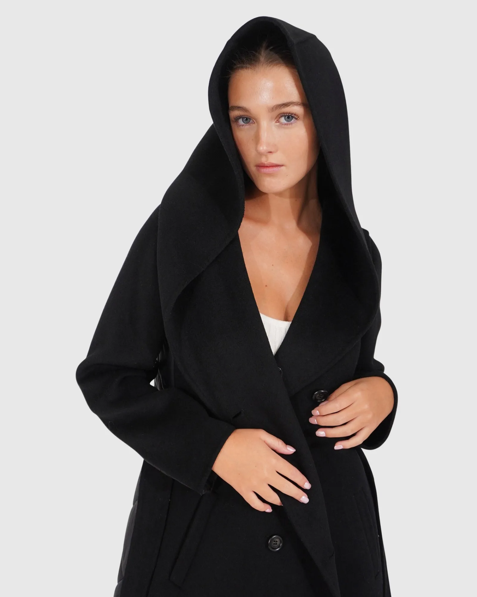 Discount Belle & Bloom Walk Me Home Convertible Coat - Black