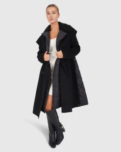 Discount Belle & Bloom Walk Me Home Convertible Coat - Black