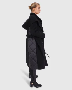 Discount Belle & Bloom Walk Me Home Convertible Coat - Black