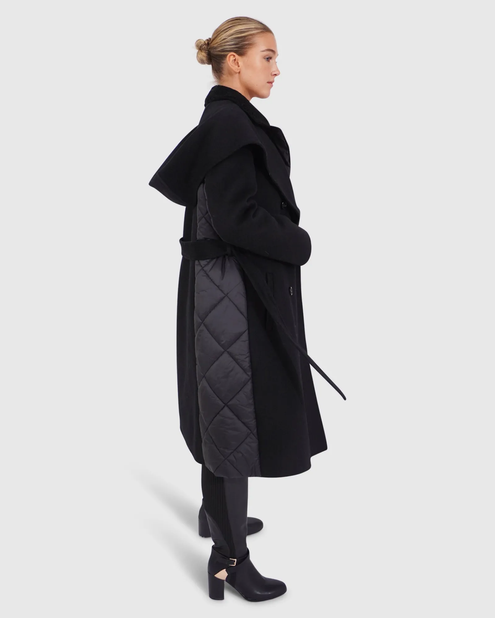 Discount Belle & Bloom Walk Me Home Convertible Coat - Black