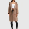 Discount Belle & Bloom Walk This Way Wool Blend Oversized C - Oat