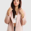Fashion Belle & Bloom Walk This Way Wool Blend Oversized Coat - Blush Pink BlushPink