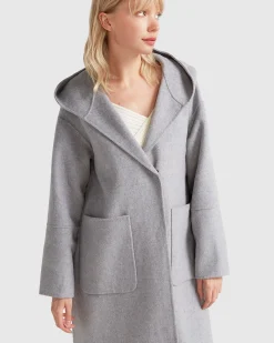 Best Belle & Bloom Walk This Way Wool Blend Oversized Coat - Grey