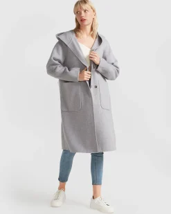 Best Belle & Bloom Walk This Way Wool Blend Oversized Coat - Grey