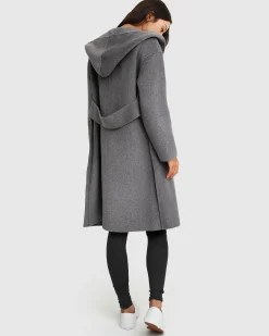 New Belle & Bloom Walk This Way Wool Blend Oversized Coat - Dark Grey DarkGrey