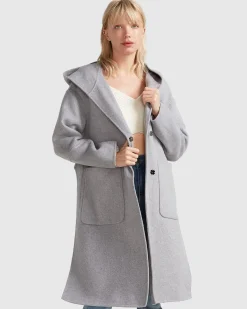 Best Belle & Bloom Walk This Way Wool Blend Oversized Coat - Grey
