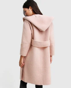 Fashion Belle & Bloom Walk This Way Wool Blend Oversized Coat - Blush Pink BlushPink