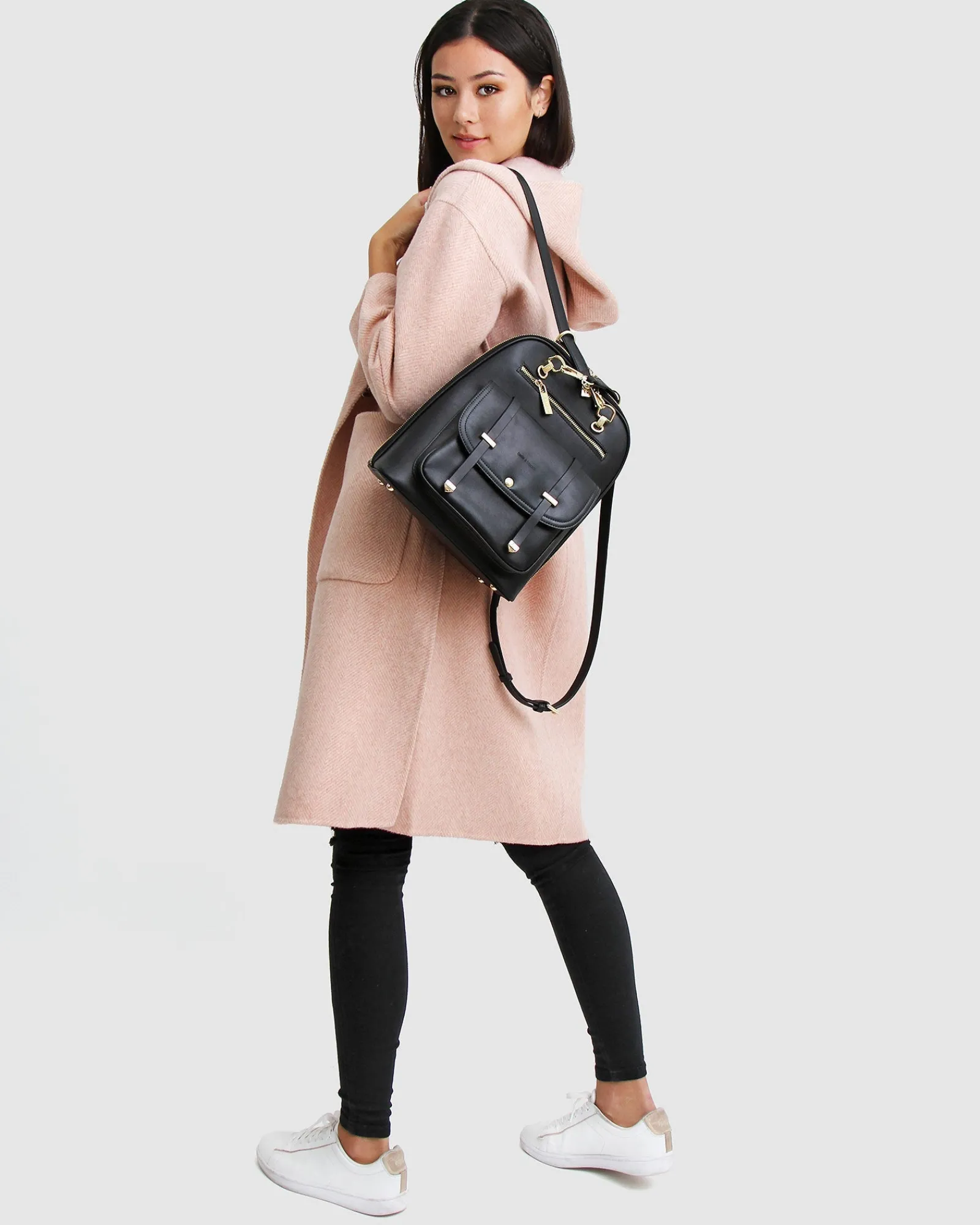 Fashion Belle & Bloom Walk This Way Wool Blend Oversized Coat - Blush Pink BlushPink