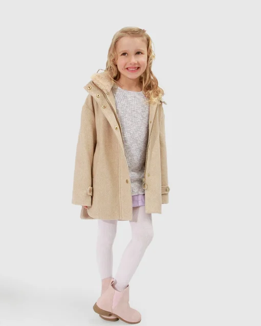 Best Belle & Bloom When I Grow Up Detachable Hooded Coat - Pale Oat PaleOat
