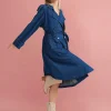 Discount Belle & Bloom Wild Skies Denim Trench - Mid Denim MidDenim
