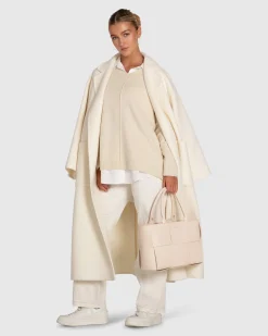 Sale Belle & Bloom Wonder Of You Cashmere Blend Oversized Jumper - Cream