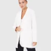 New Belle & Bloom Young Blood Frayed Edge Blazer - Cream
